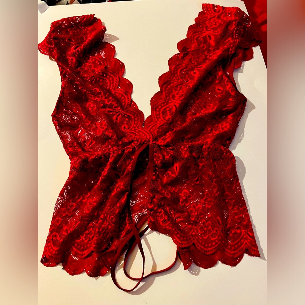 Burgundy lingerie